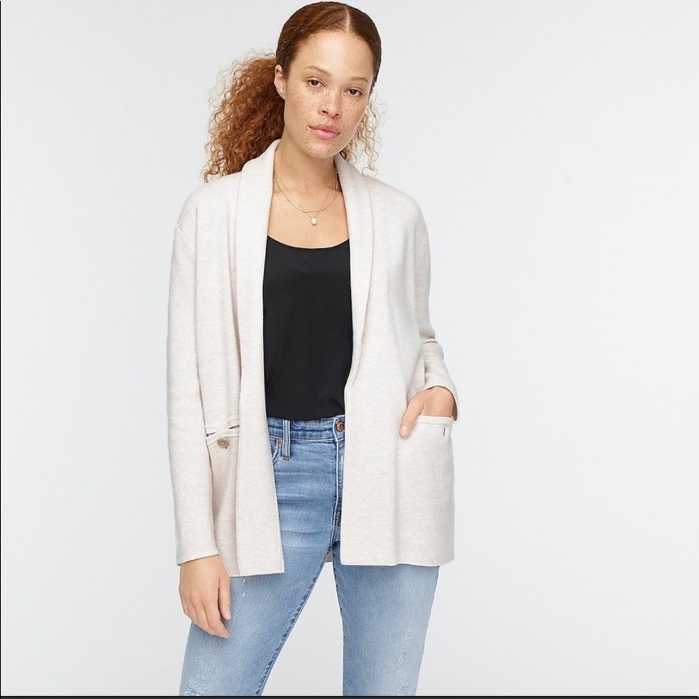 J. CREW Camille Shawl Collar Sweater Blazer | NWT Size Small